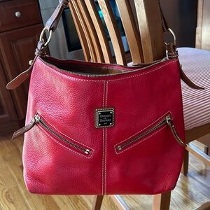 Dooney and Bourke, gorgeous like new red leather bag. Somewear